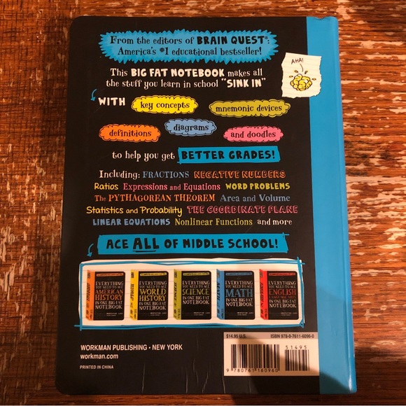 4/$20 Middle School Study Guide: Math - Picture 2 of 2